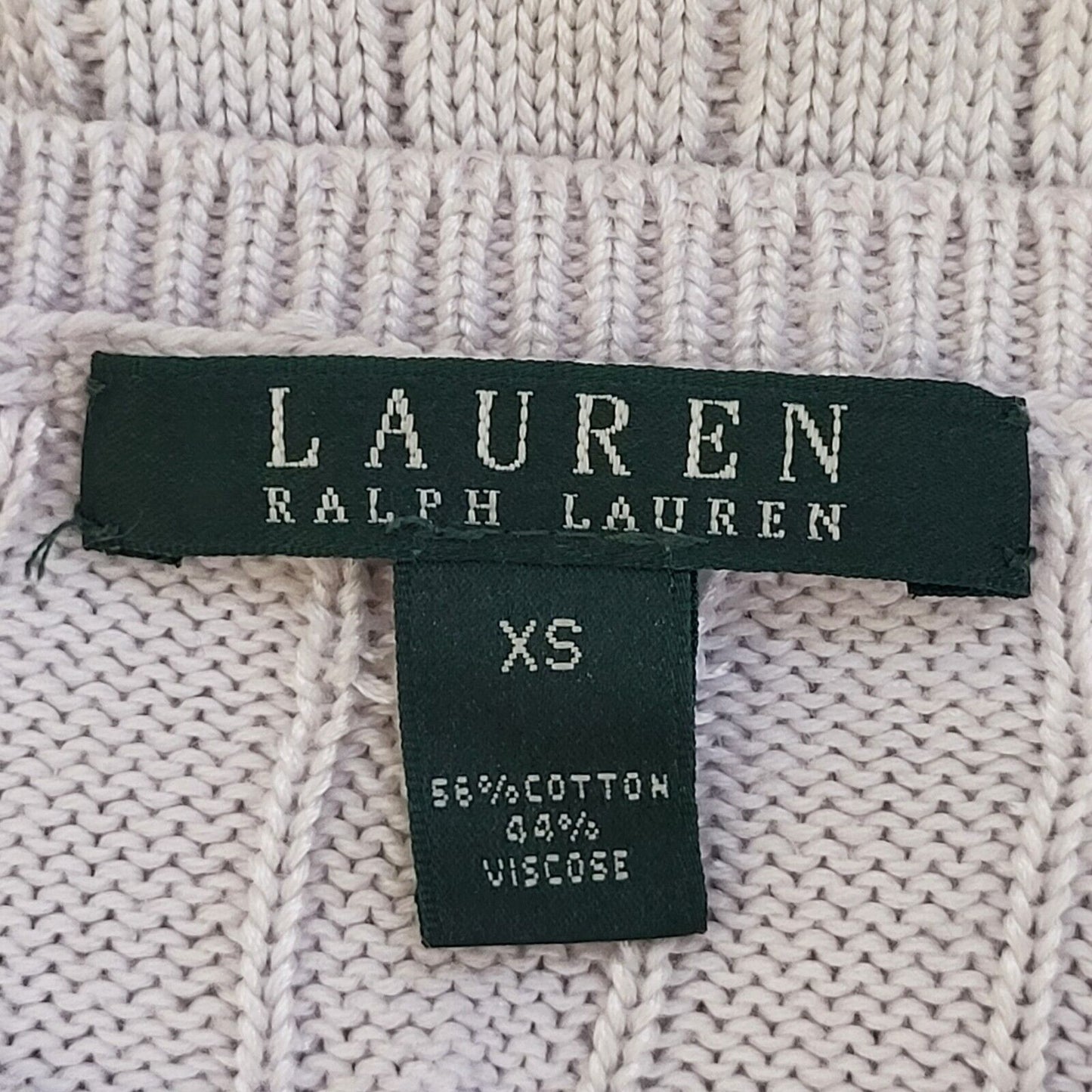 Polo Ralph Lauren White Round Neck Jumper Uk Women's XS Eu 34 G3
