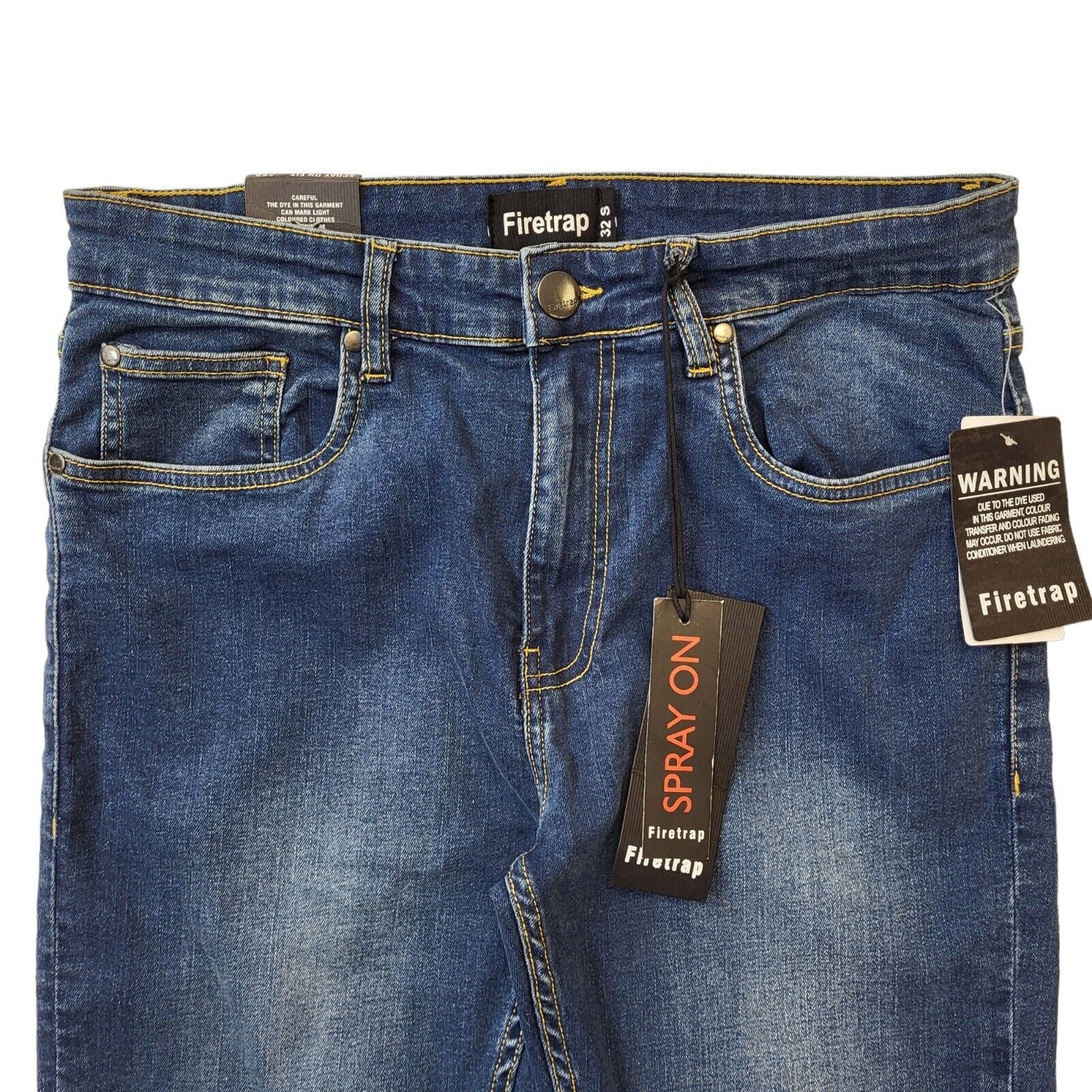 Firetrap Blue Super Skinny 500 Denim Jeans Men's M W32 L31 Bnwt G446