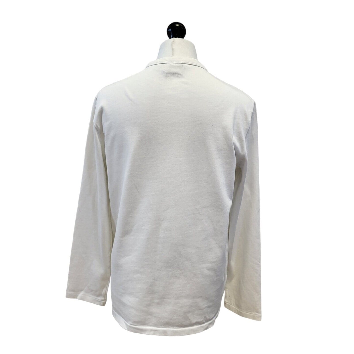 Polo Ralph Lauren White Long Sleeve Rund Neck Top Mens Uk L EU 54 G348