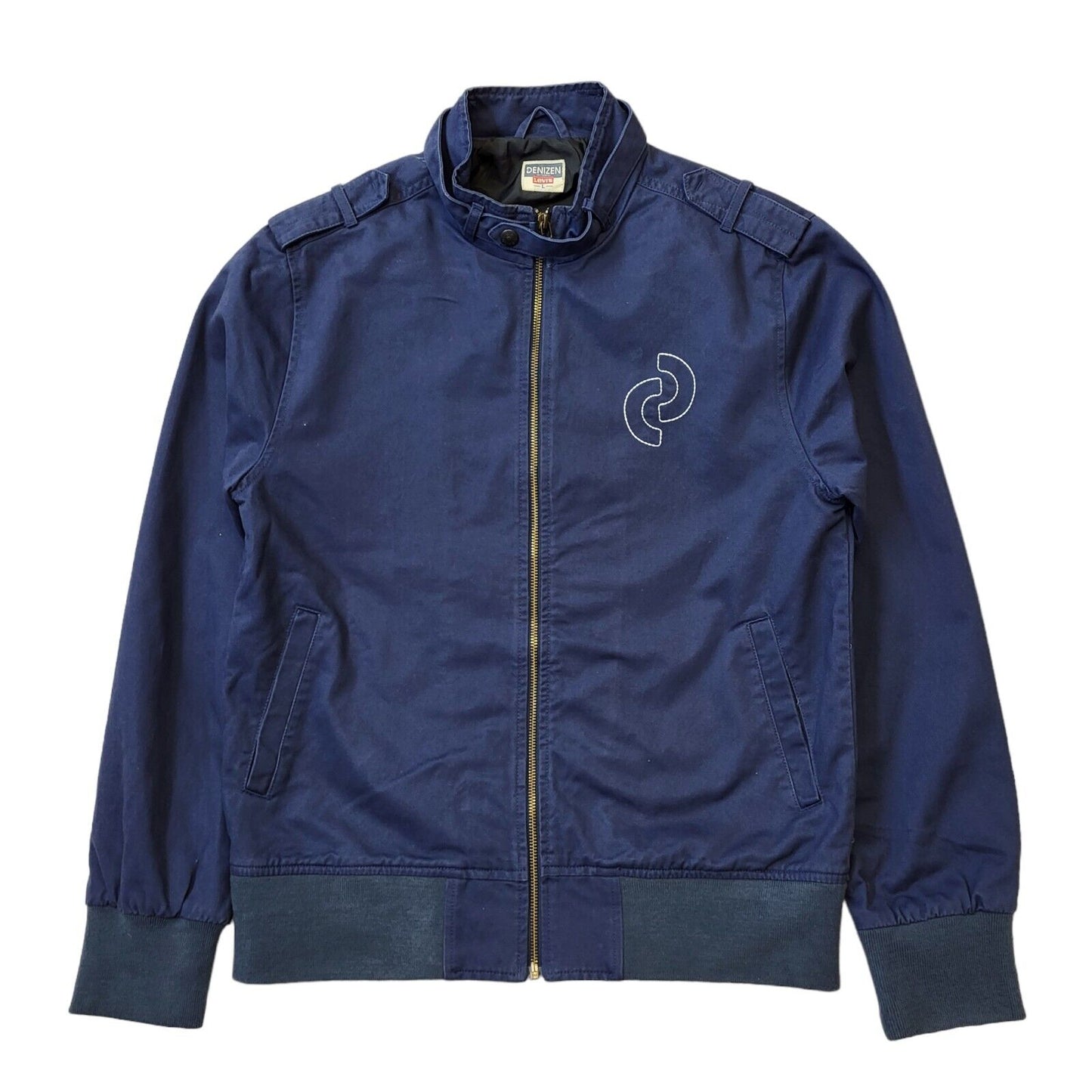 Denizen Levi's Navy Blue Zipped Bomber Jacket Uk Men's L Eu 54 G306