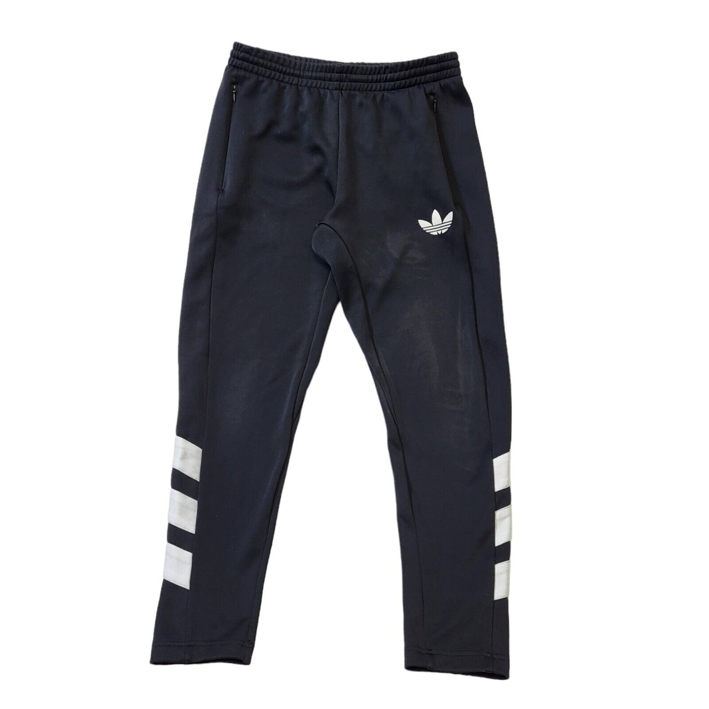 Adidas Black White Skinny Jogger Tracksuit Bottoms Uk Men's M W32 L29 G437