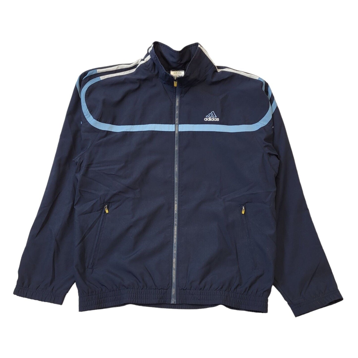 Adidas Navy Blue Long Sleeve Sport Tracksuit Top Jacket Men's Uk M H181