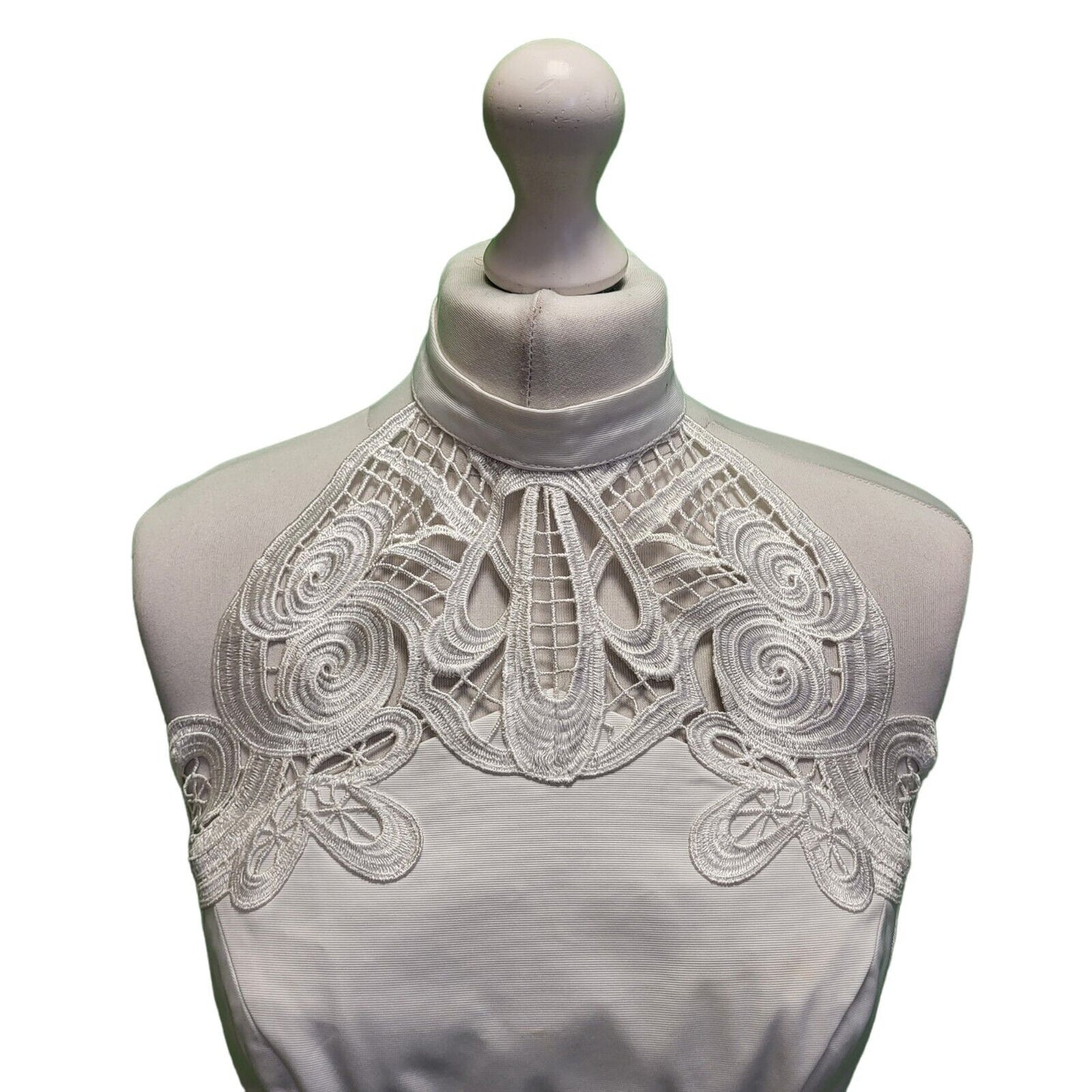 Lipsy Michelle Keegan White Lace Halter Neck Top UK Women's M 10 BNWT H760