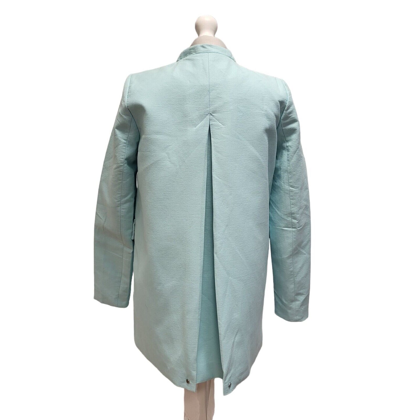 Trafaluc Zara Light Blue Button Formal/Casual Coat UK Women's M Bnwt BB318