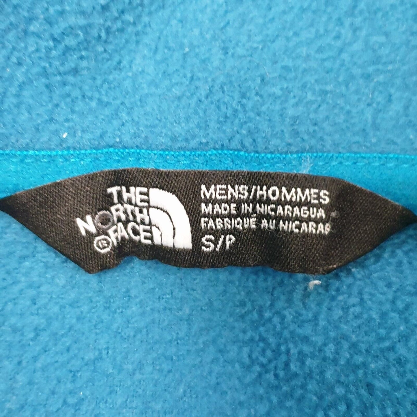 The North Face Turquoise Zipped Fleece Hiking Jacket uk Men's Small H792