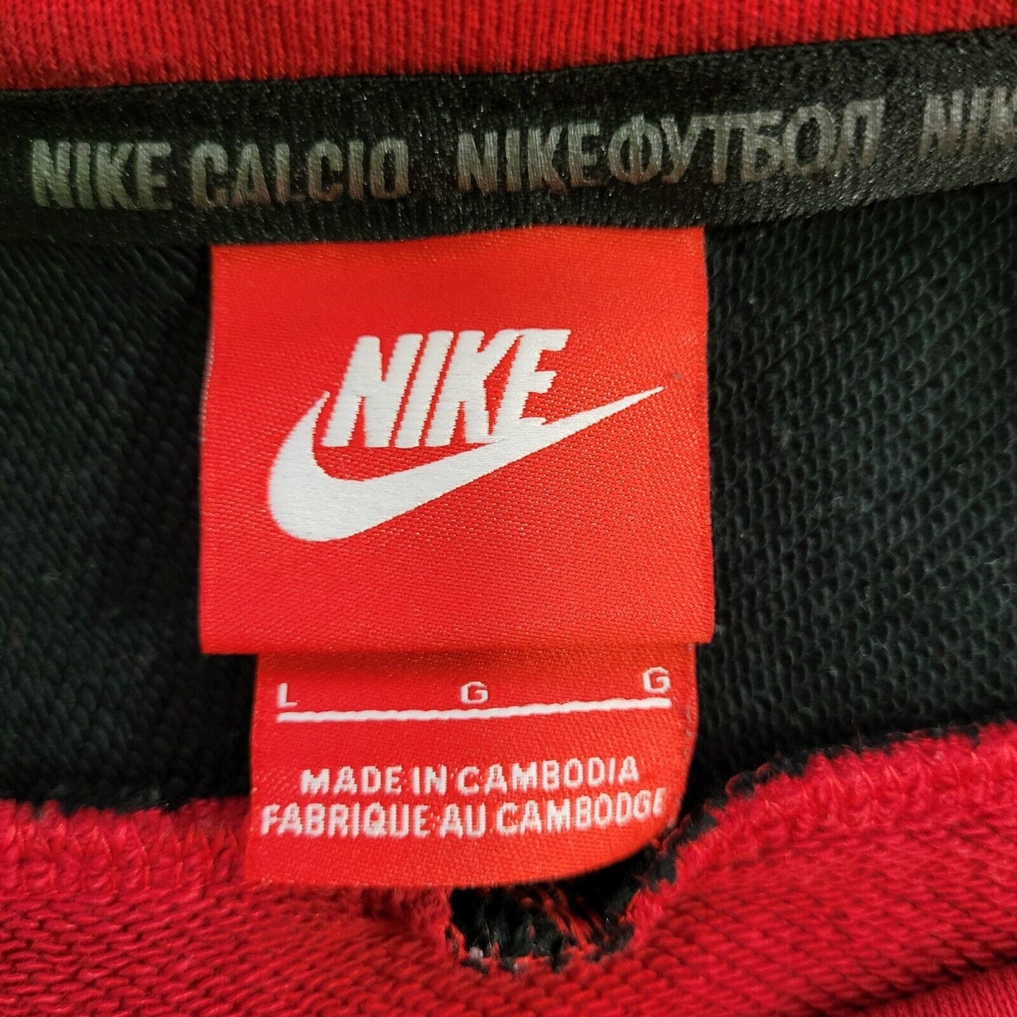 Nike Red Crew Neck Long Sleeve Sweatshirt Men's uk Large H683