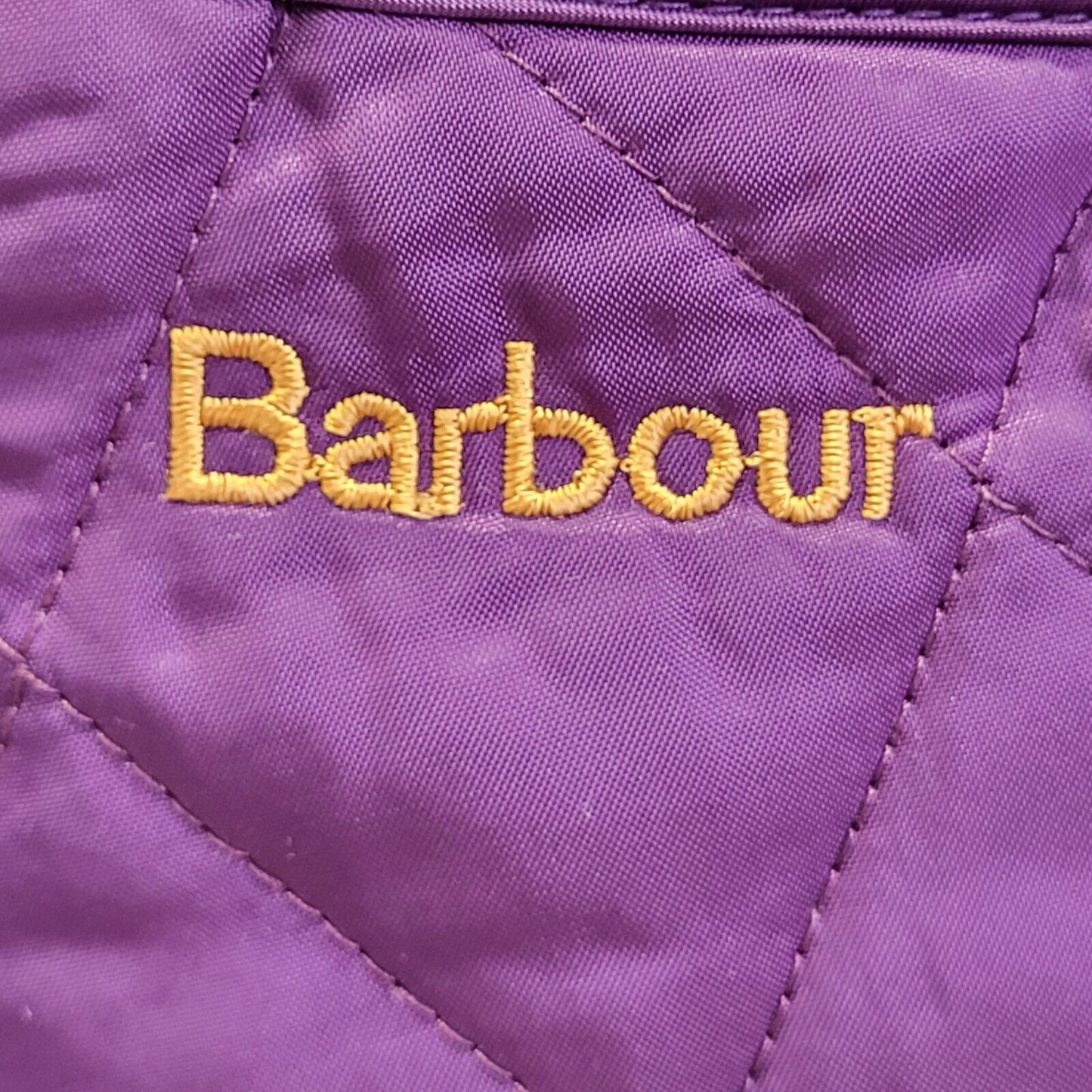 Barbour Liddesdale Purple Snap Fasten Quilted Jacket Uk Women's 12 Eu 40 G18