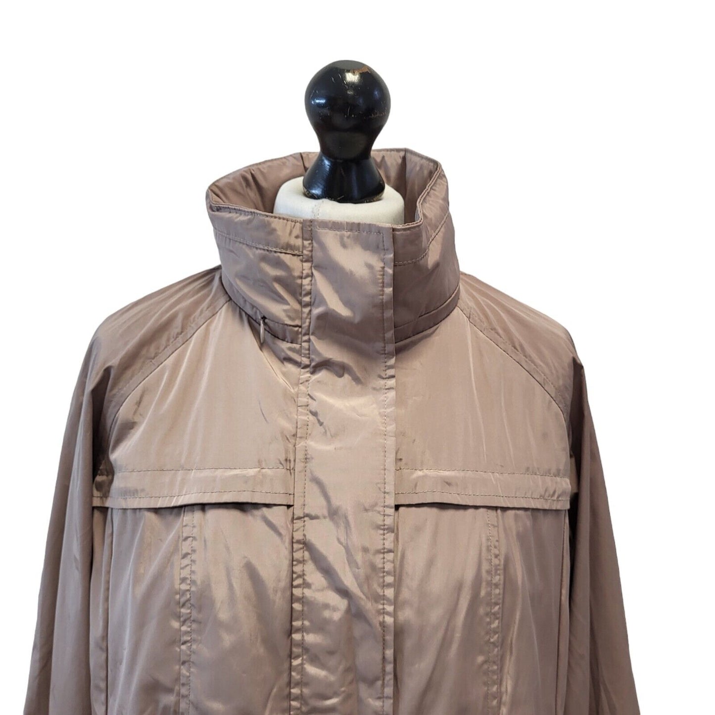 Orvis light Brown Zip & Snap Jacket Uk Women's Medium G678