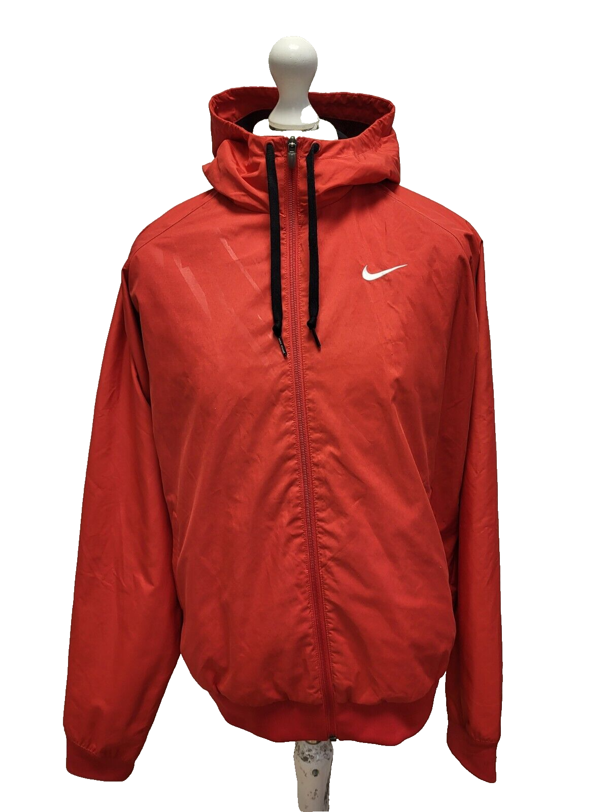 Nike Red Hooded Sports Windbreaker Jacket Men's Uk L Eu 54 G863