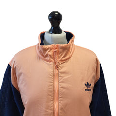 Adidas Blue Orange 1/4 Zip Sports Fleece Jacket Uk Women's Large G735