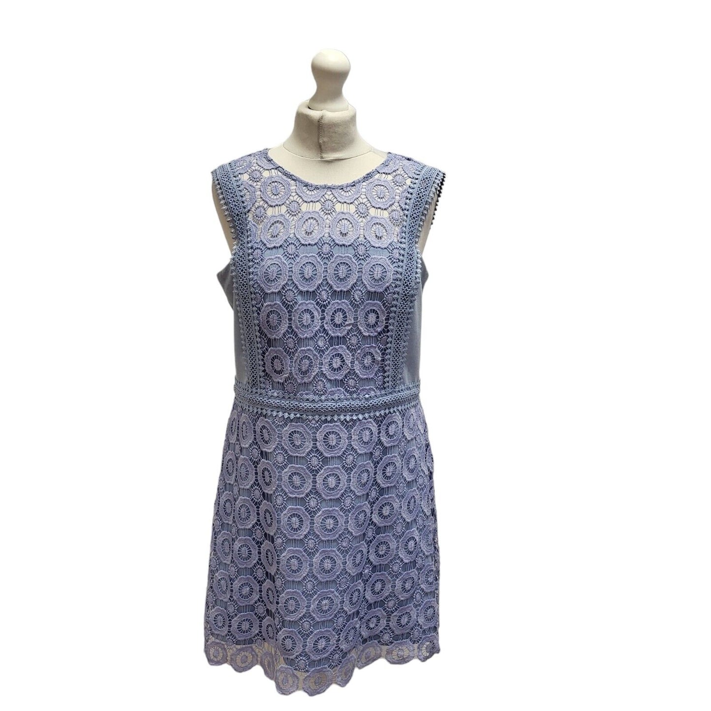 FWM Light Blue Sleeveless Evening Dress UK Women's 14 Bnwt BB347