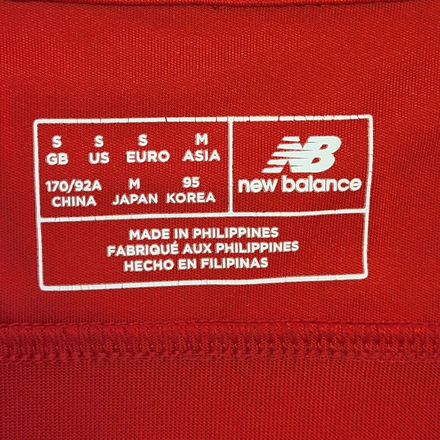 New Balance Red Liverpool 2106 Home Kit Football Shirt UK Men's S eu 46 F281