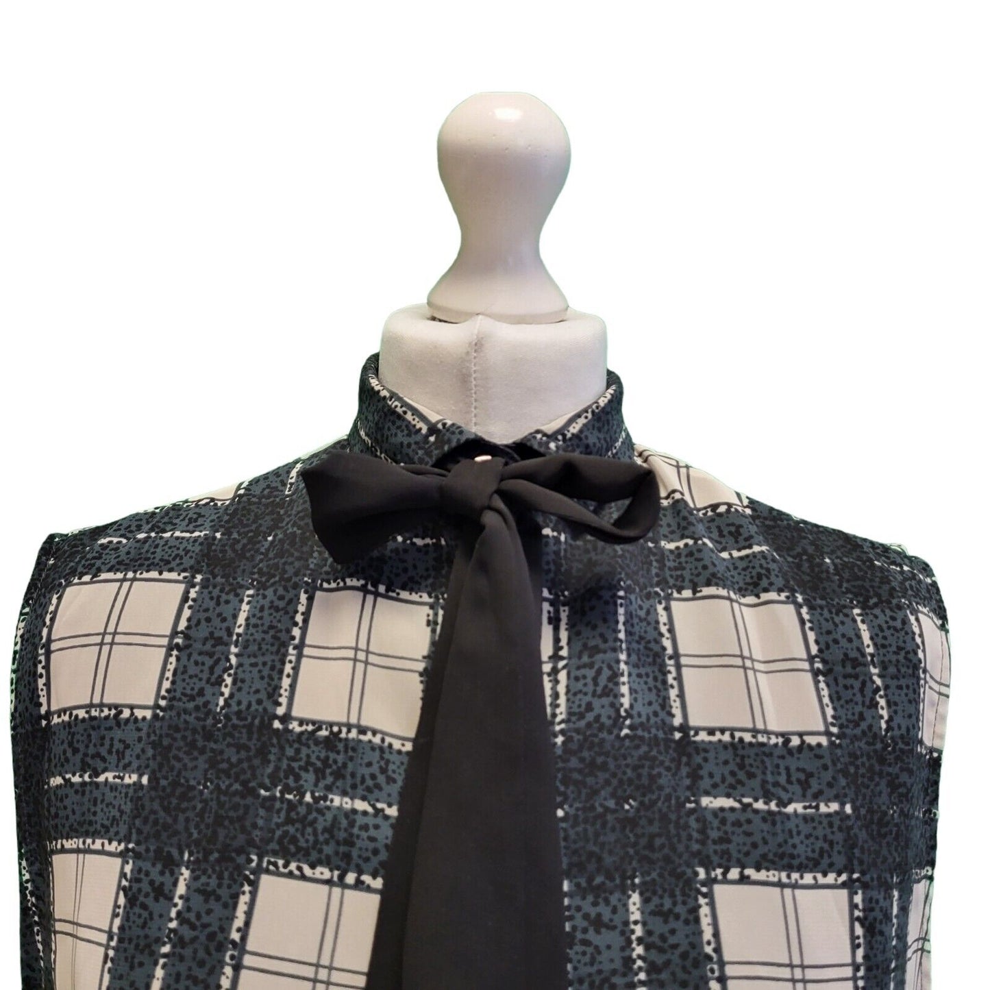 Diesel Black White Check Pinafore Smart Casual Dress UK S G906