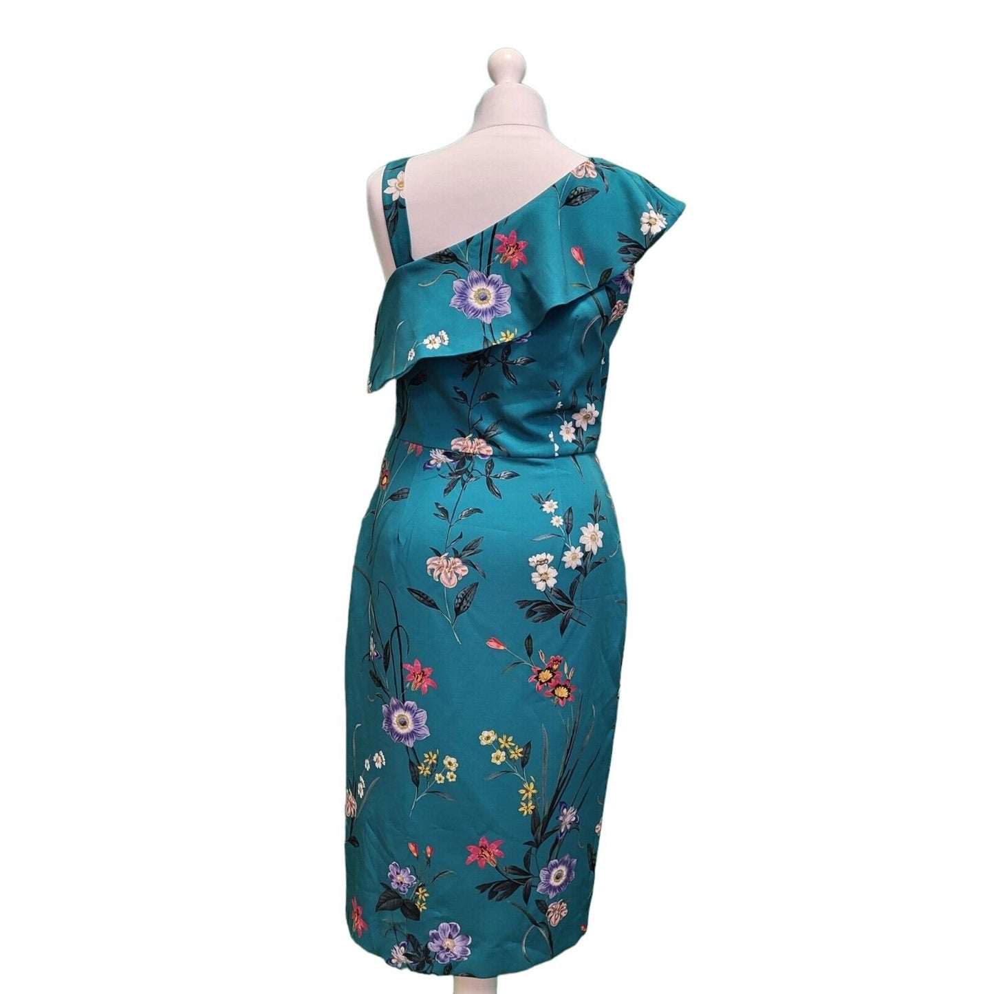 Oasis Green Floral Sleeveless Bodycon Pencil Dress Women's BNWT UK 12 G810