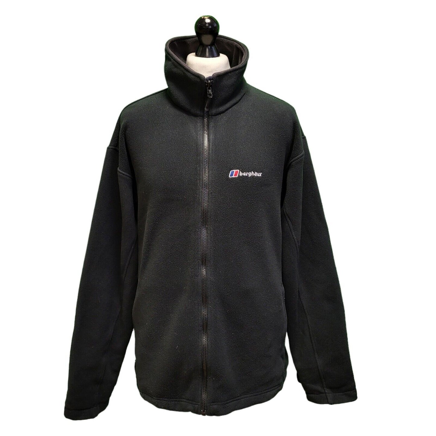 Berghaus Black Zipped Fleece Hiking Walking Jacket Uk Men's XL H918