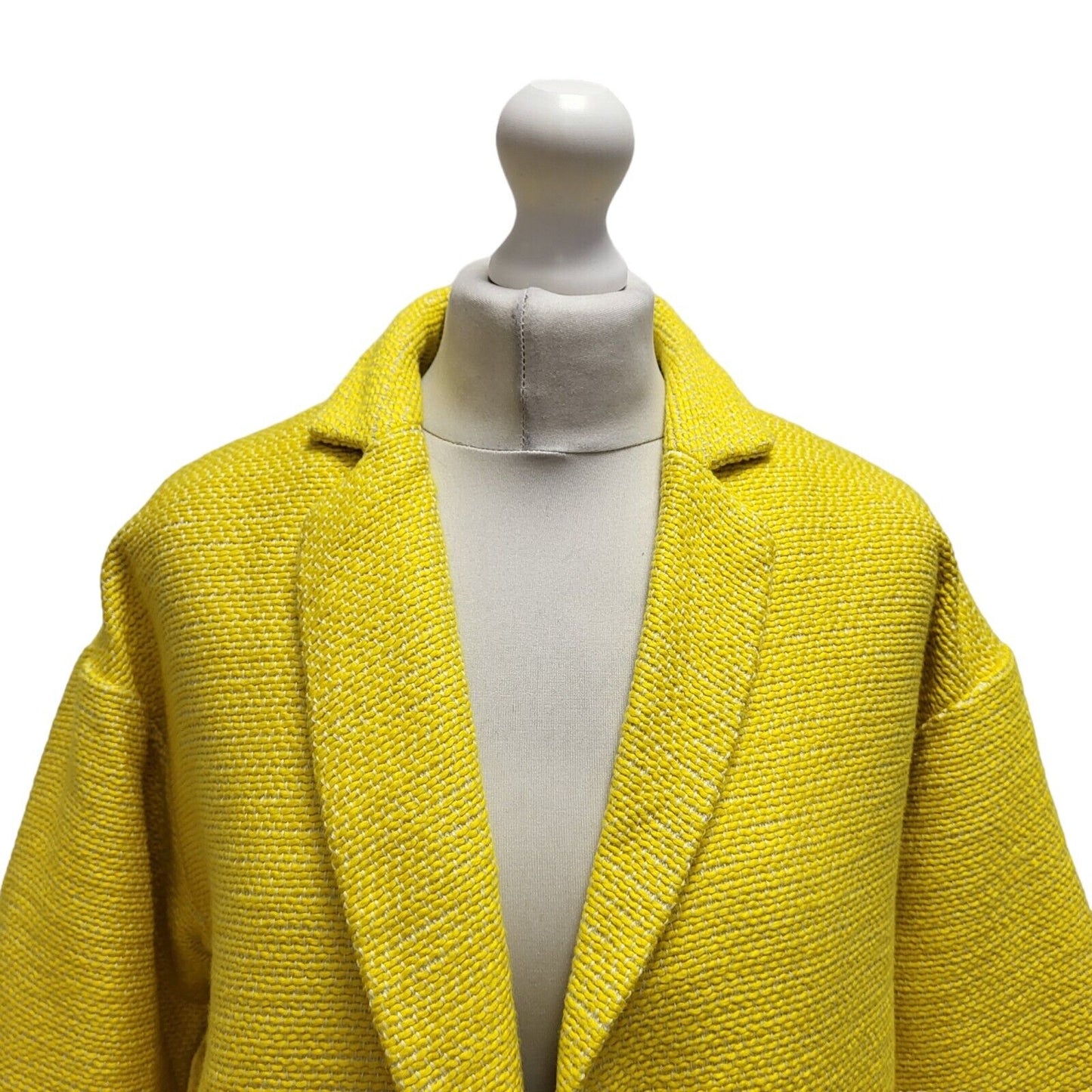 Warehouse Yellow Button Formal/Casual Coat UK Women's 8 Bnwt BB317