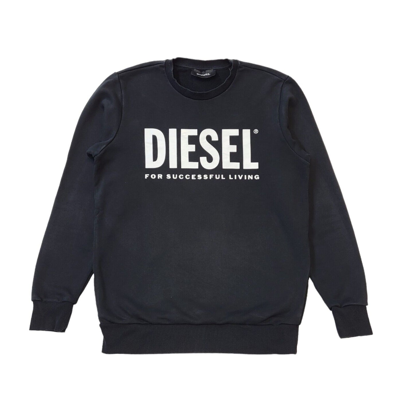 Diesel Black Spell Out Retro Long Sleeve Casual Sweatshirt Men's Uk M H102