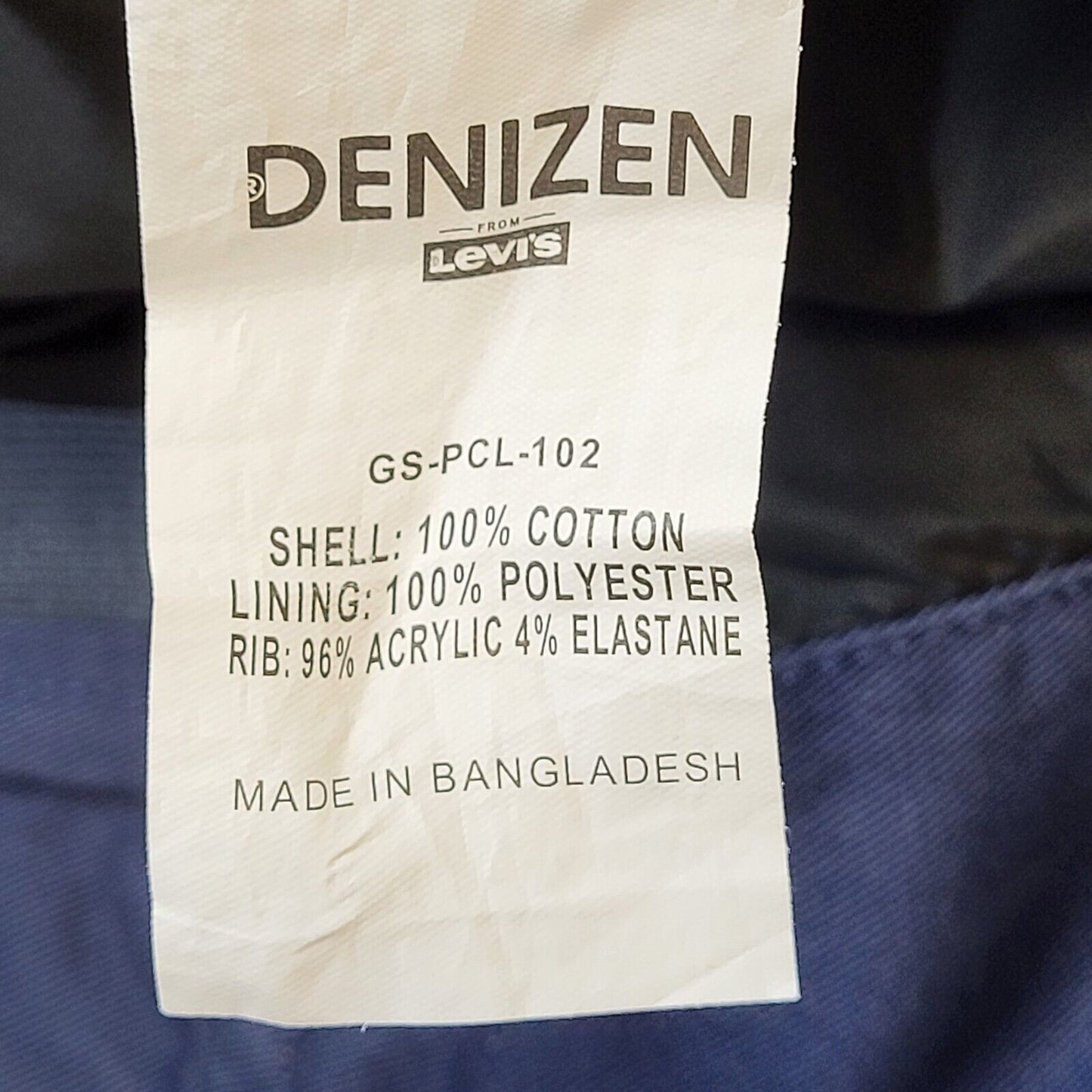 Denizen Levi's Navy Blue Zipped Bomber Jacket Uk Men's L Eu 54 G306