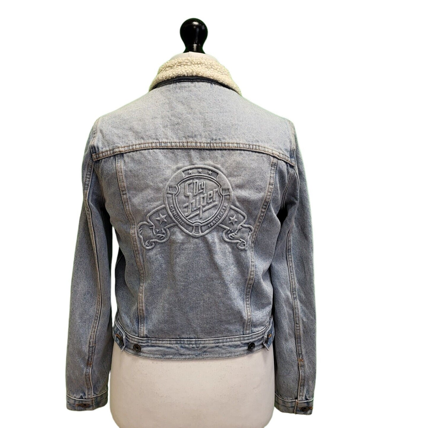 Superdry Collared Denim Casual Jacket Women's Uk M 10 EU 38 H963