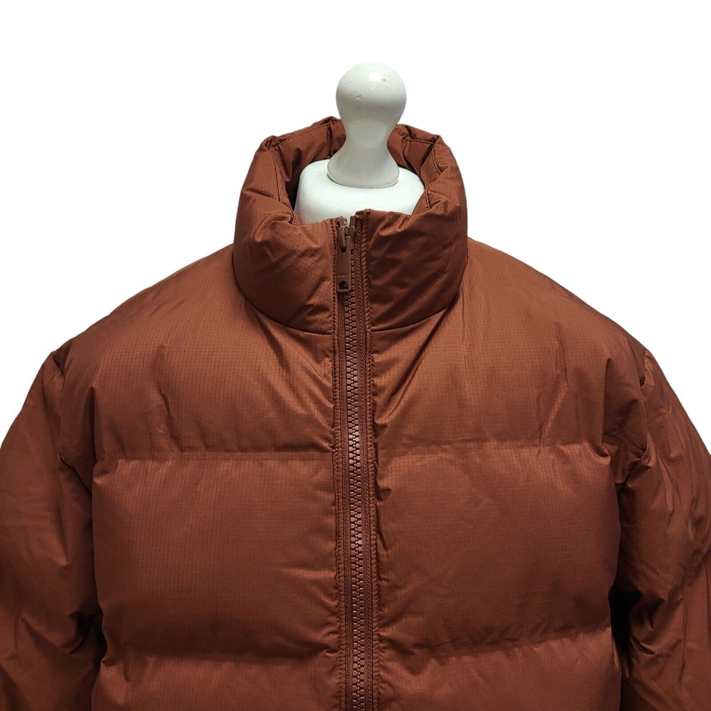 Weekday Brown Zipped Puffer Jacket Uk Men's Large BB304