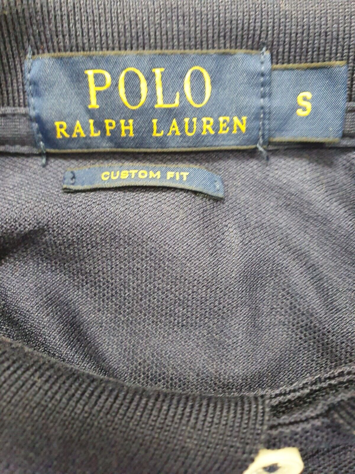 Polo Ralph Lauren Blue Custom Fit Short Sleeve Polo Shirt Men's Uk S G774
