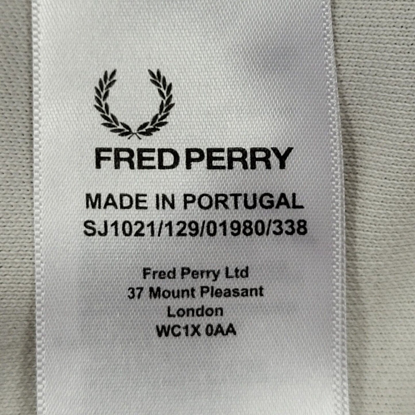 Fred Perry Red White Zip Sports Tracksuit Top Jacket Uk Men's M BB398