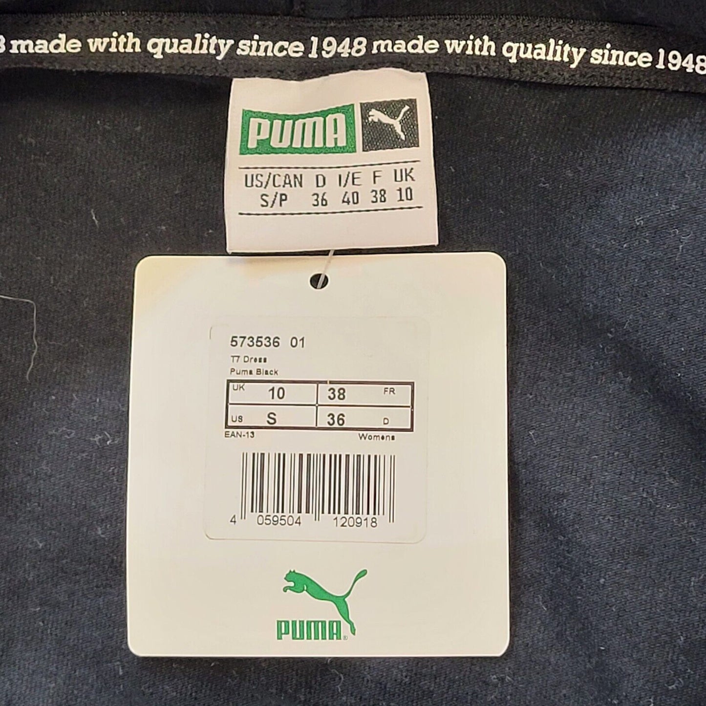 Puma Black White 1/4 Zip Hooded Sports Dress Uk Women's 10 Eu 38 G245