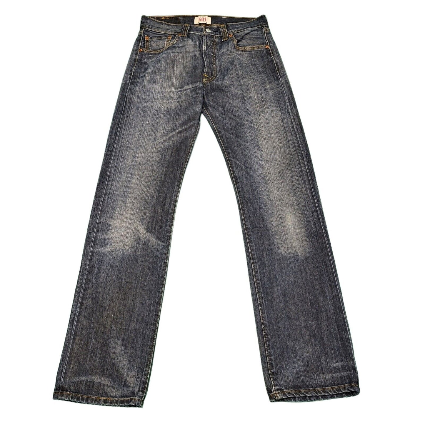 Levi's 501 Faded Blue Straight Leg Denim Jeans Men's 3XL W40 L32 H240
