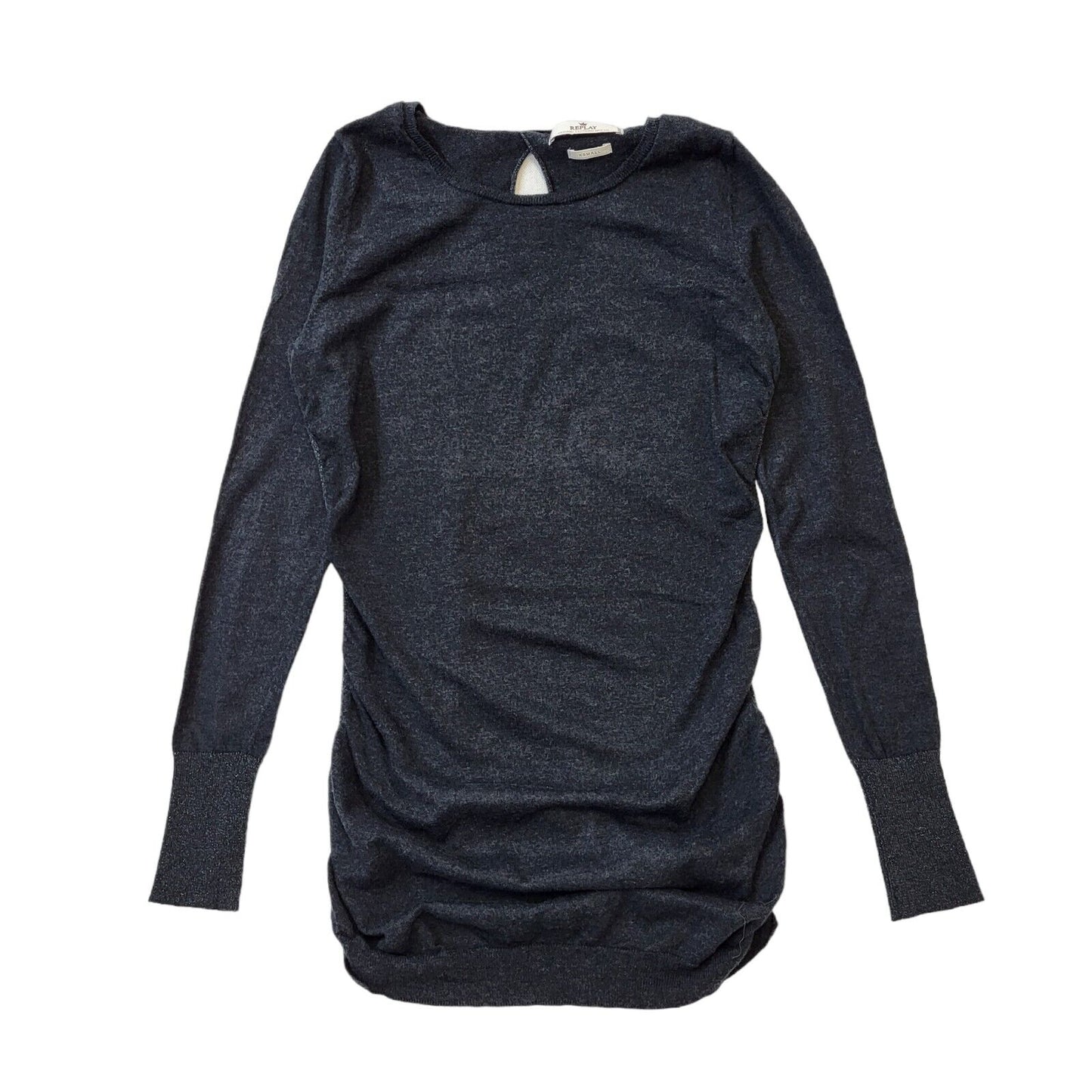 Replay Grey Round Neck Wool Jumper Uk Women's XS Eu 34 G235
