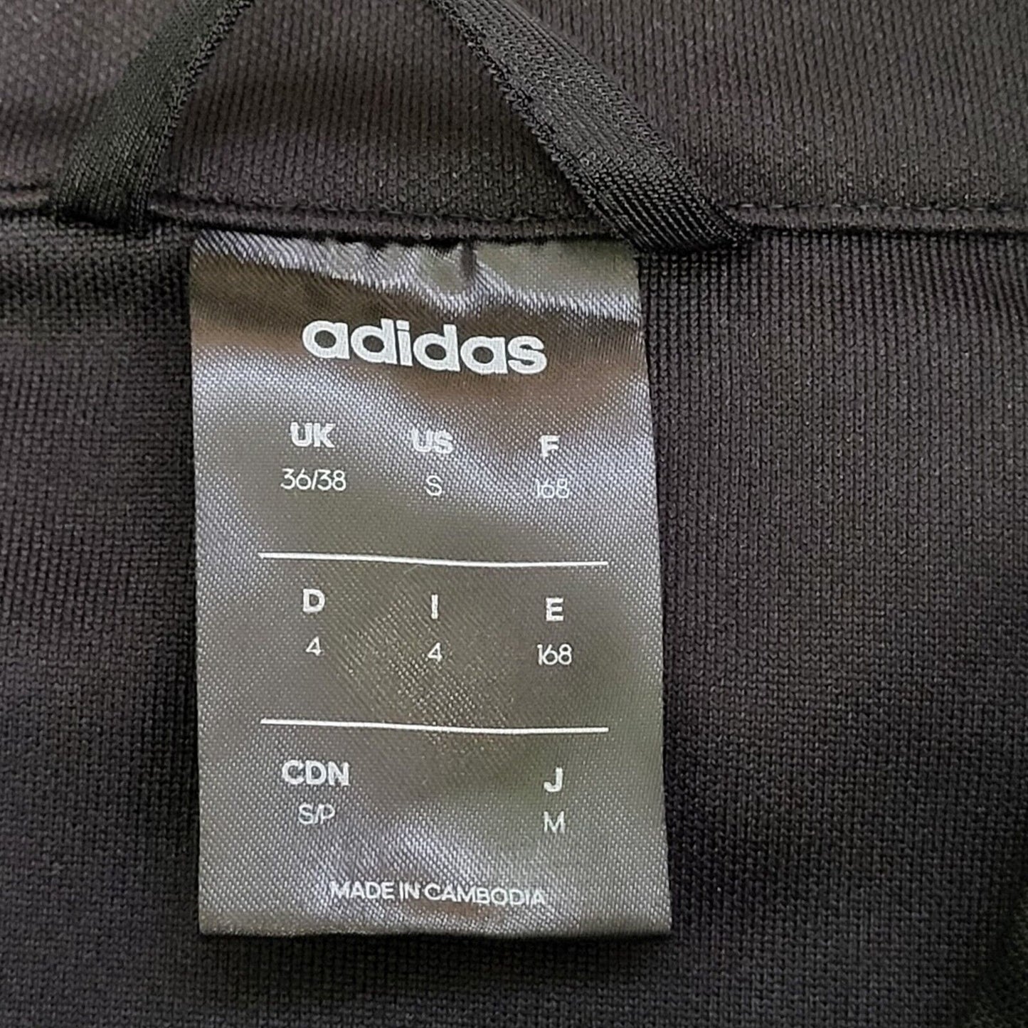 Adidas Black White Long Sleeve Sports Track Jacket Top Men's UK S EU 46 H675
