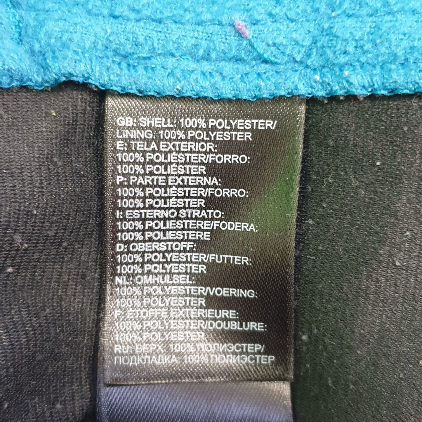 The North Face Turquoise Zipped Fleece Hiking Jacket uk Men's Small H792