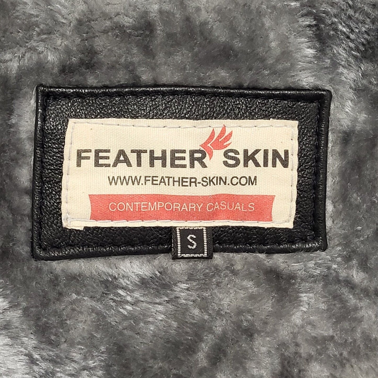 Feather Skin Black Zipped Leather Jacket Uk Men's Small BB323