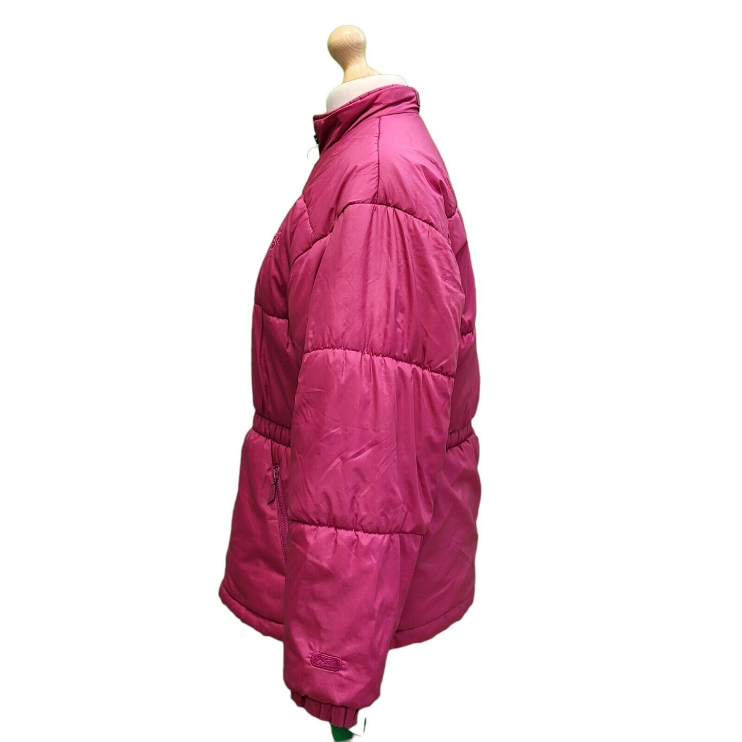 Reebok Pink Long Sleeve Puffer Sports Coat UK Women's 12 H688