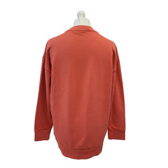 Adidas Peach Over-sized Round Neck Spell Out Sweatshirt Women's Uk Xs 6 H95