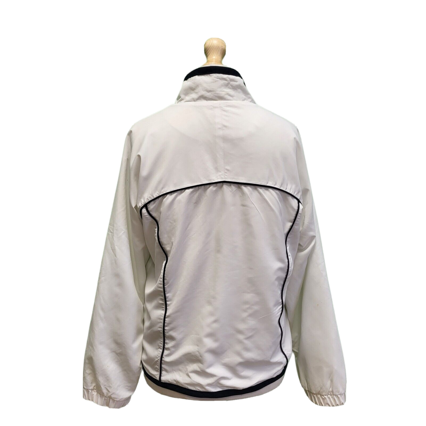Reebok White Navy Blue Lightweight Sports Jacket Women's UK 16 eu 44 H363