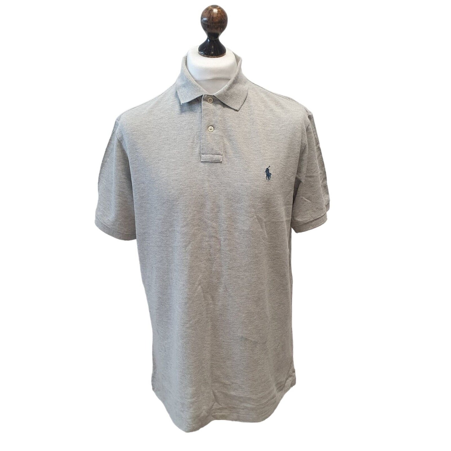 Polo Ralph Lauren Slim Fit Grey Cotton Polo T-Shirt Men's UK XL EU 54 H365