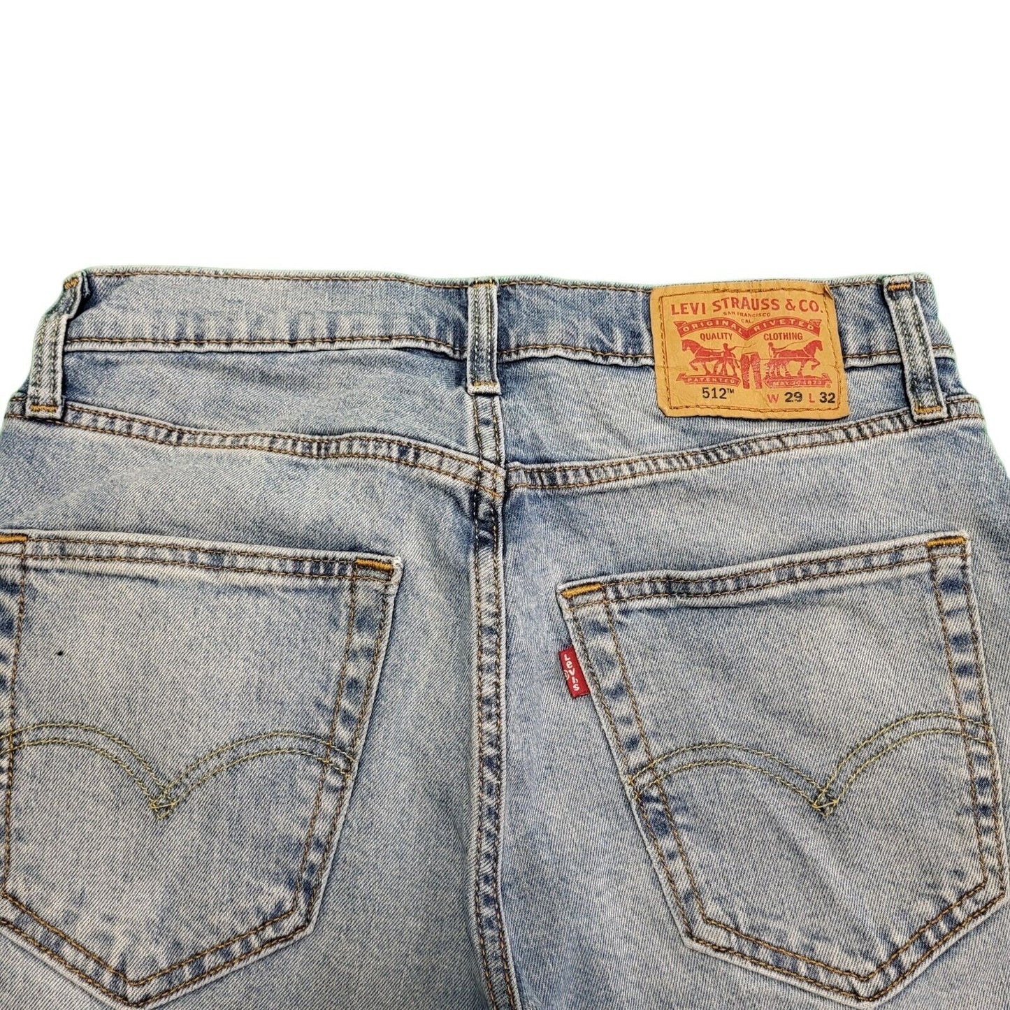 Levi's 512 Faded Blue Skinny Leg Stretch Denim Jeans Men's XS W29 L32 H192
