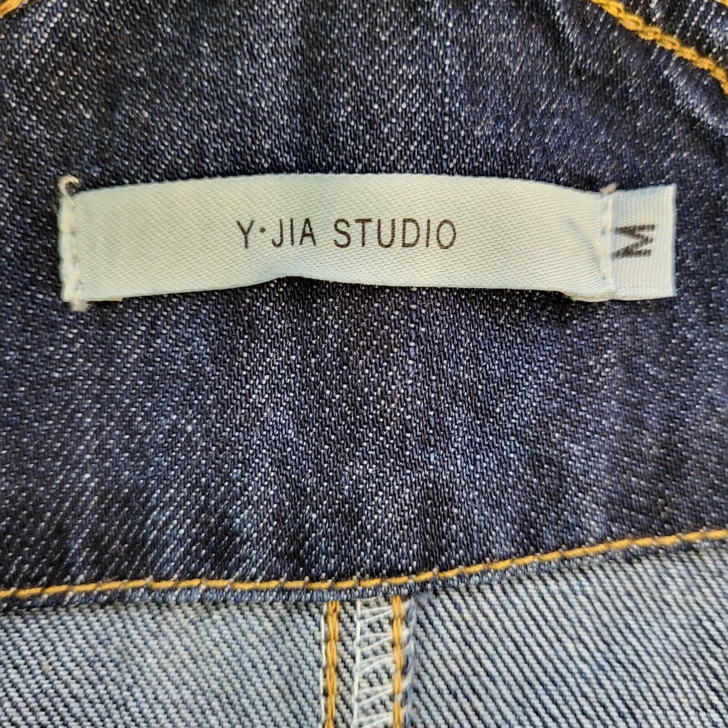 Y.JIA Studio Dark Blue Straight Denim Dungarees Women's M 10 W28-30 L28 H55