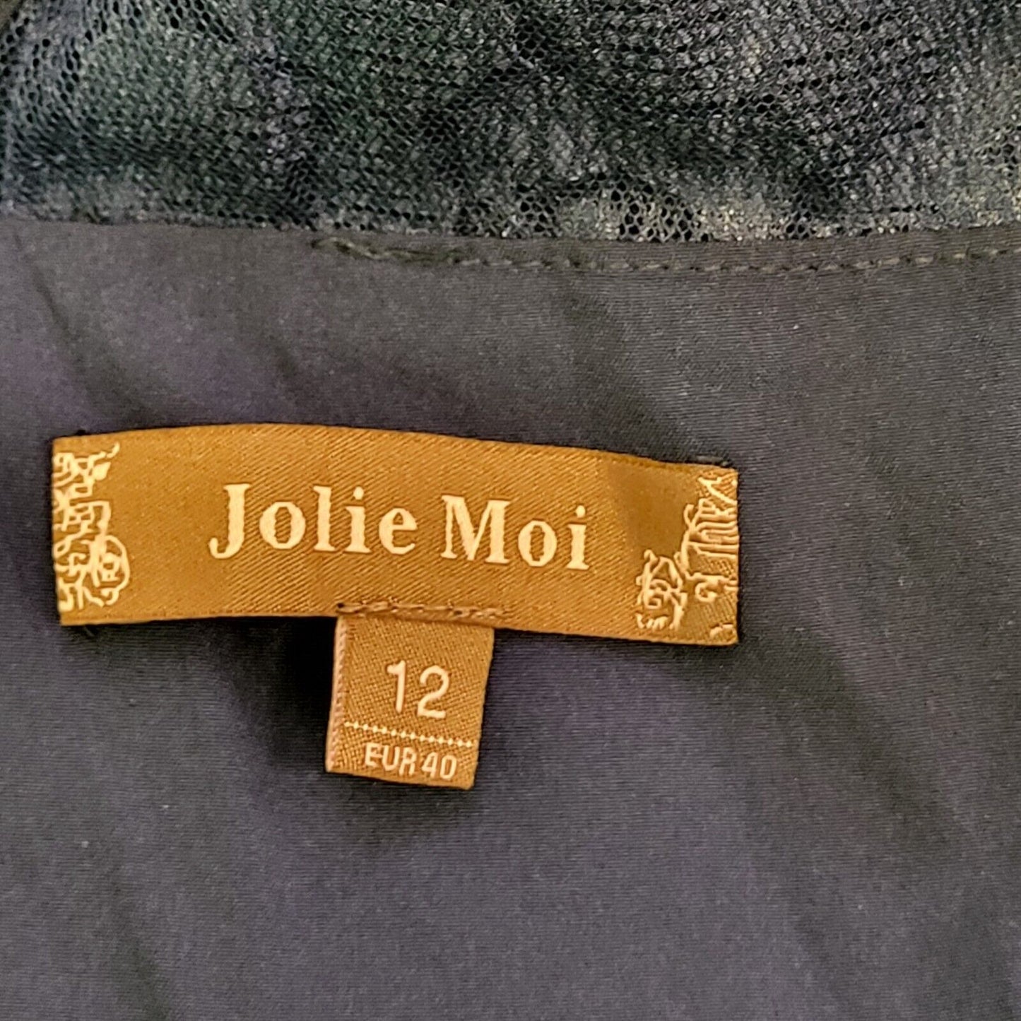 Jolie Moi Blue Lace Formal Party Fit & Flare Dress Women's M 10-12 BNWT H696