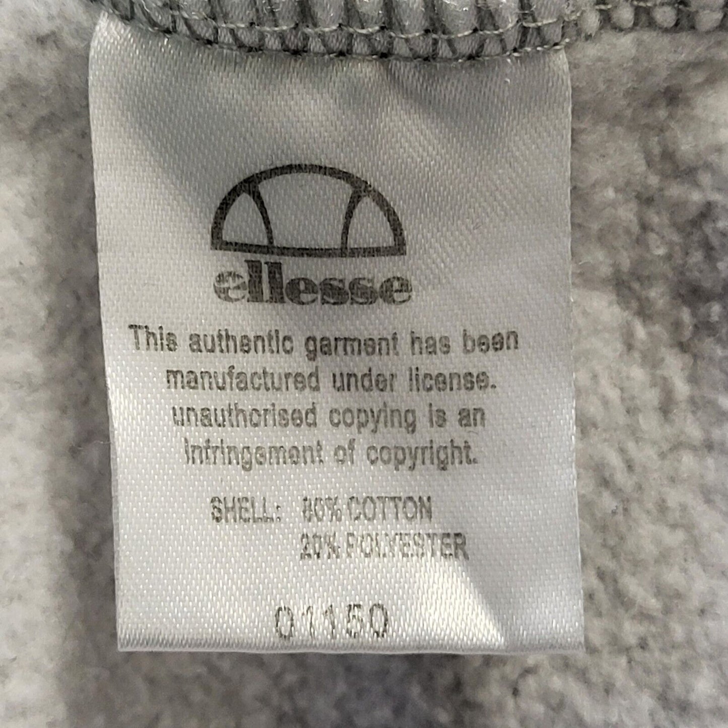 Ellesse Grey Camouflage Spell Out Casual Sweatshirt Hoodie Men's UK L EU 54 H595
