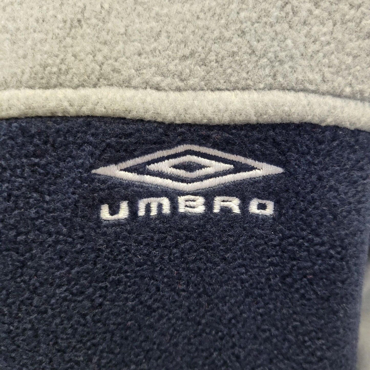 Umbro Navy Blue Grey Fleece Sports Jacket Uk Men's 2XLarge G513