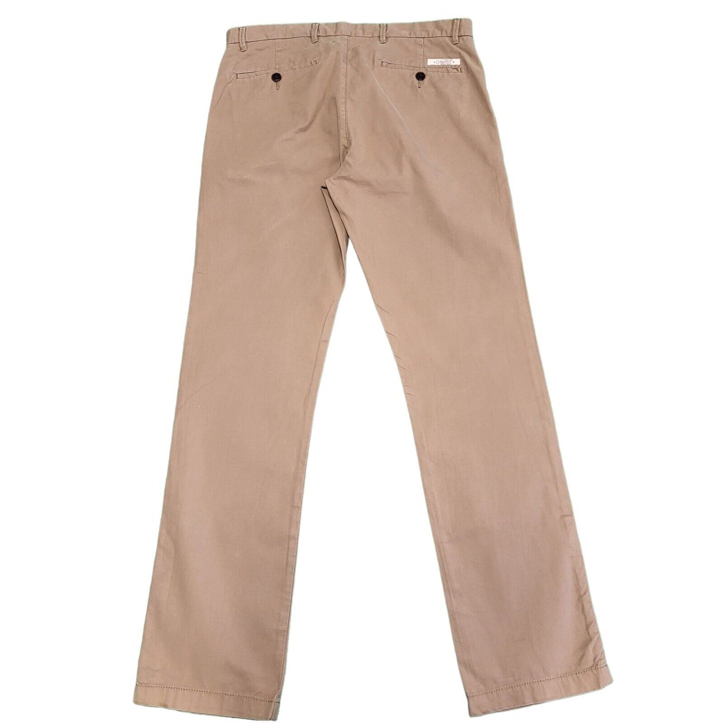 Hilfiger Denim Beige Straight Leg Zipper Fly Trousers Men's Men's L W34 L34 H42