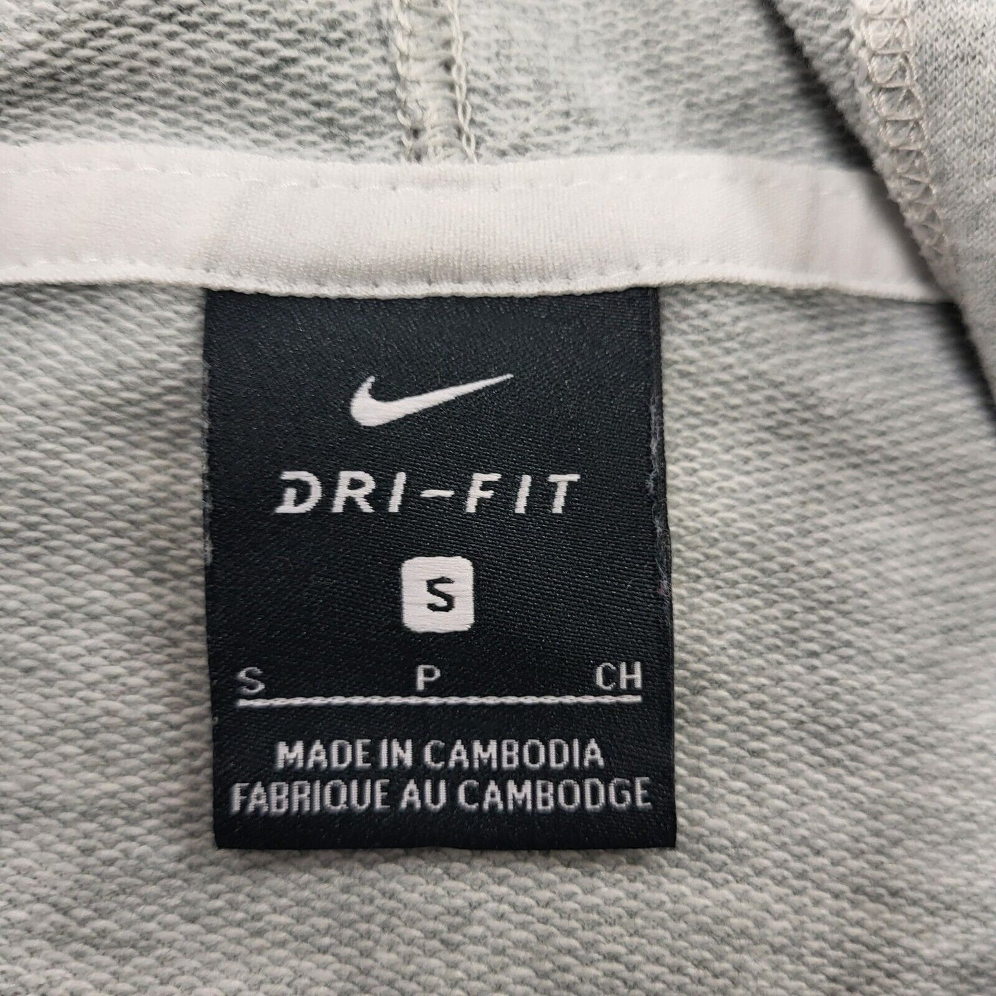 Nike Grey Drawstring Sweatshirt Hoodie Women's UK S 8 EU 36 H978