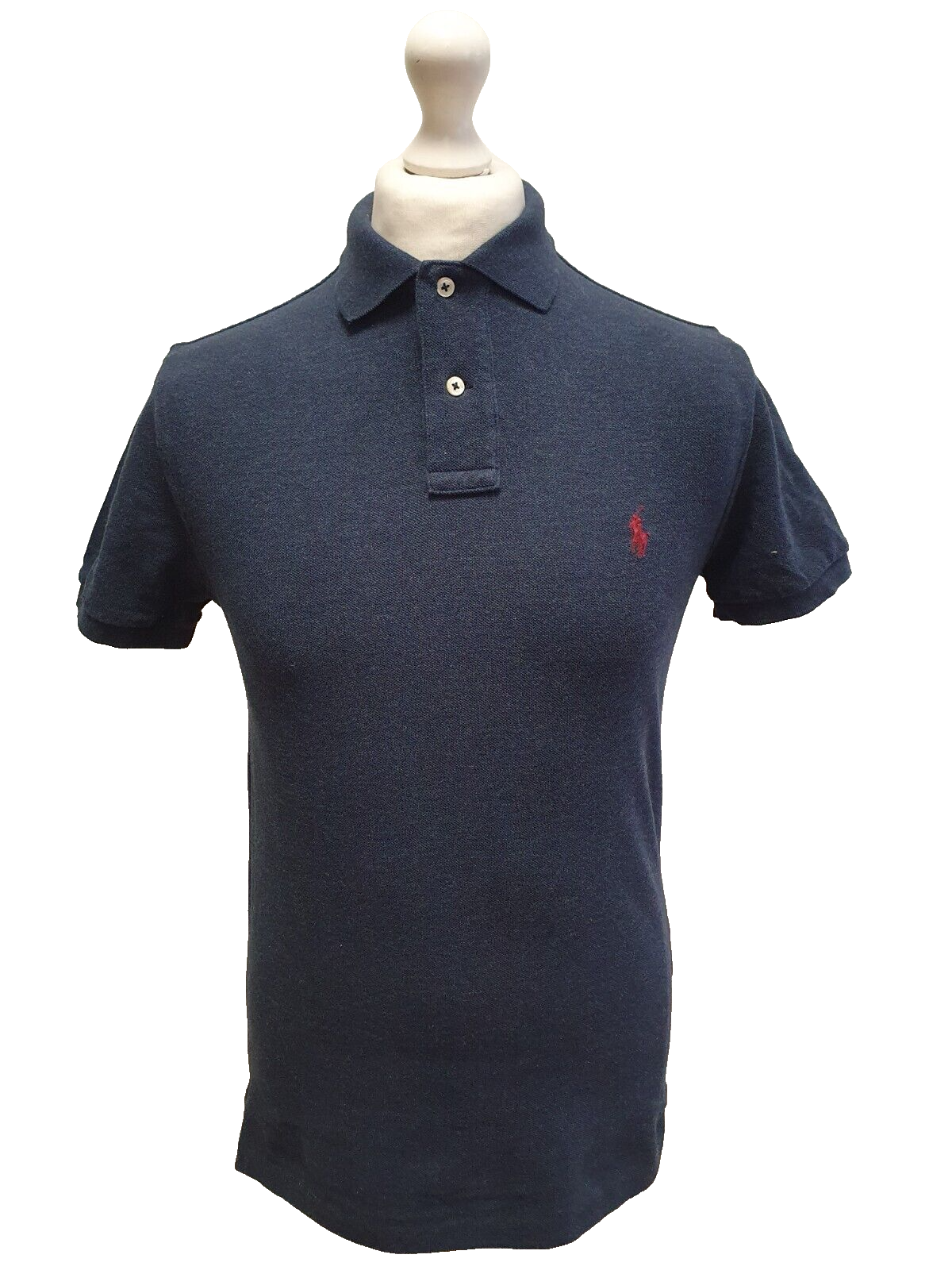 Polo Ralph Lauren Navy Blue Slim Fit Short Sleeve Polo Shirt Men's Uk S G773