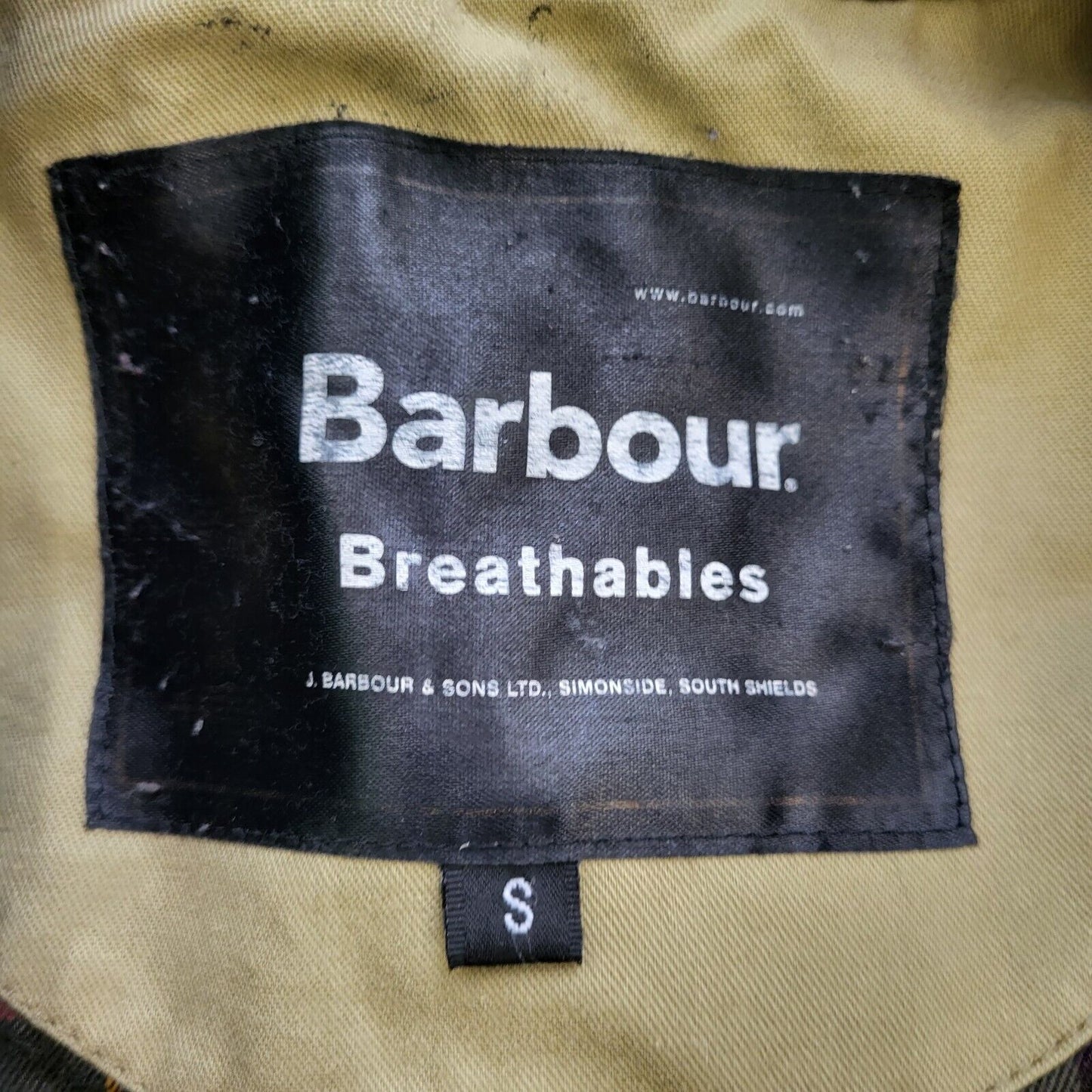 Barbour Fountaine Beige Zip Snap Fasten Collared Jacket Men's uk S H71