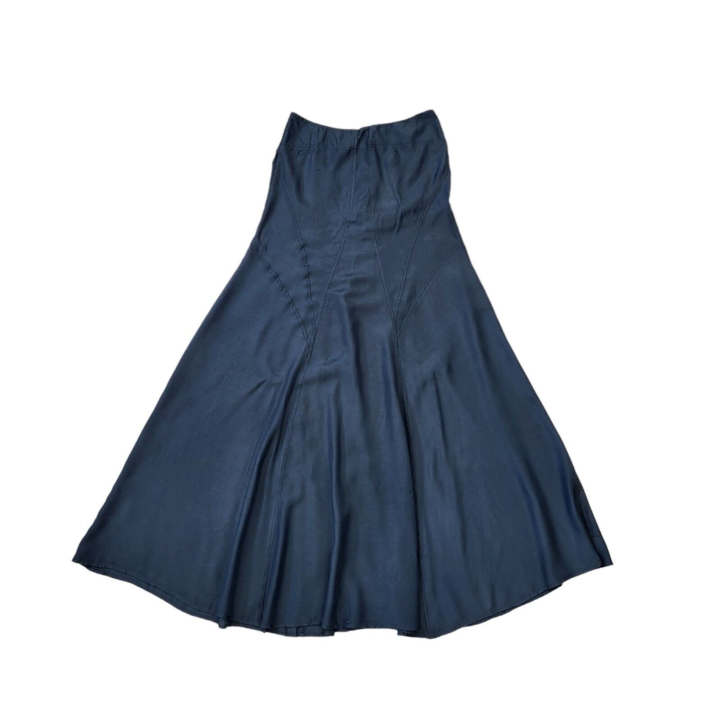 Warehouse Blue Zipped A-Line Skirt UK Women's 6 W24 BNWT G252