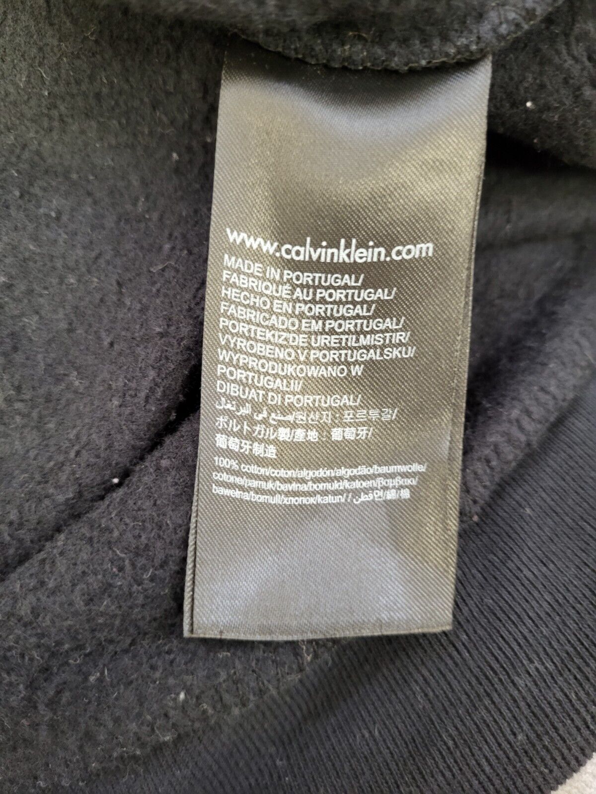 Calvin Klein Black Spell Out Long Sleeve Casual Sweatshirt Men's Uk XL H103