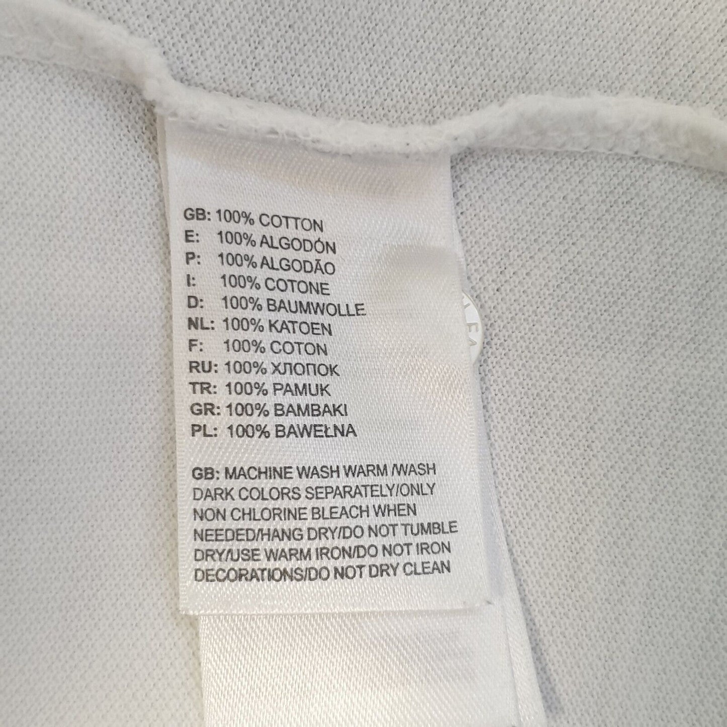 The North Face White Cotton Short Sleeve Polo T-Shirt Men's UK L EU 54 H367
