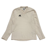 Adidas Cream V-Neck Sports Top Women's Size UK S/M BB290