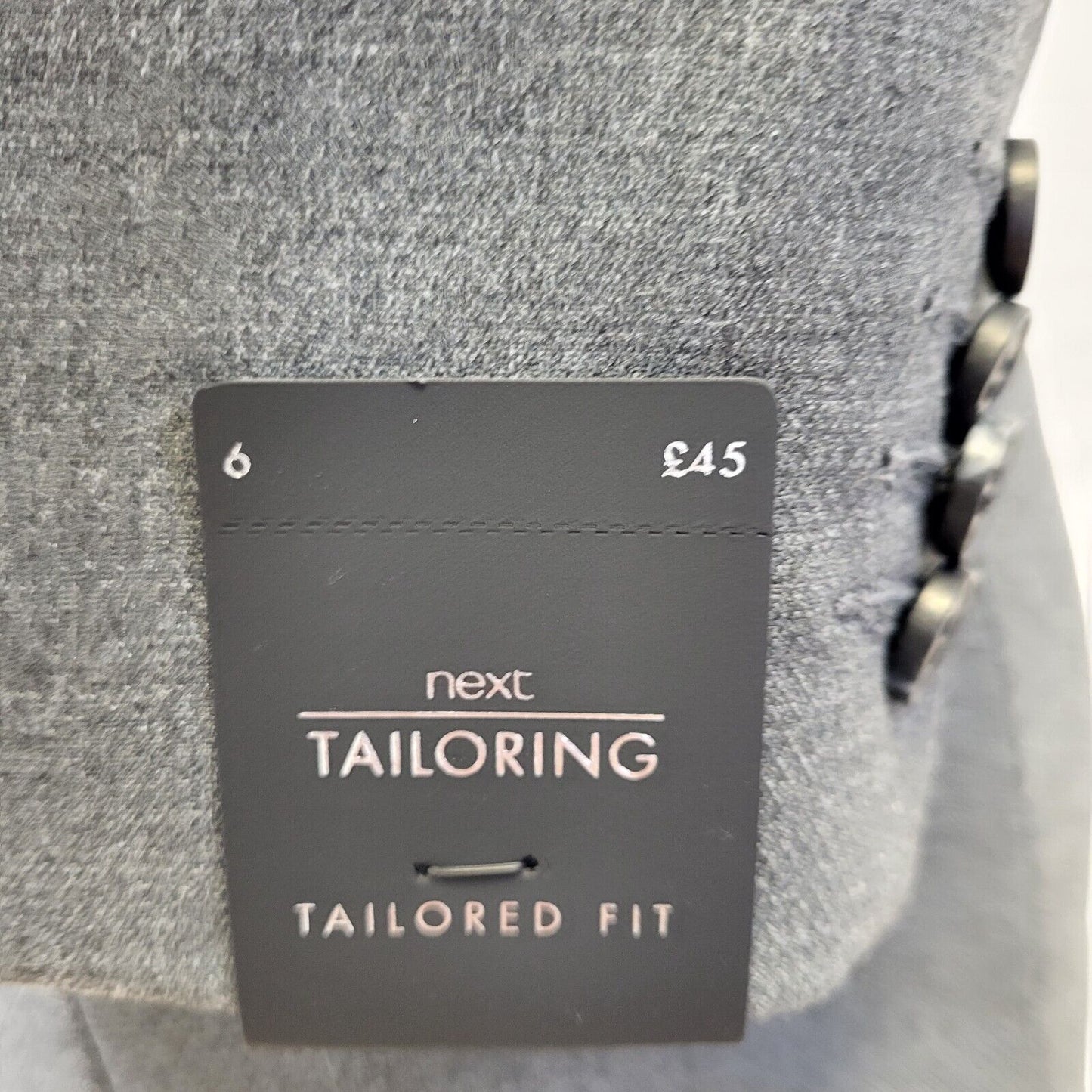 Next Tailoring Grey One Button Suit Jacket Uk Women's 6 BNWT G255